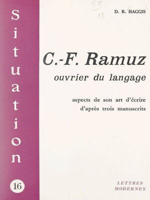 cover image of C.-F. Ramuz, ouvrier du langage